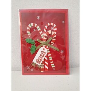 NEW BECK 3D Holiday Christmas Greeting Card - Candy Canes